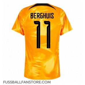 Niederlande Steven Berghuis #11 Replik Heimtrikot WM 2022 Kurzarm